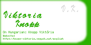 viktoria knopp business card
